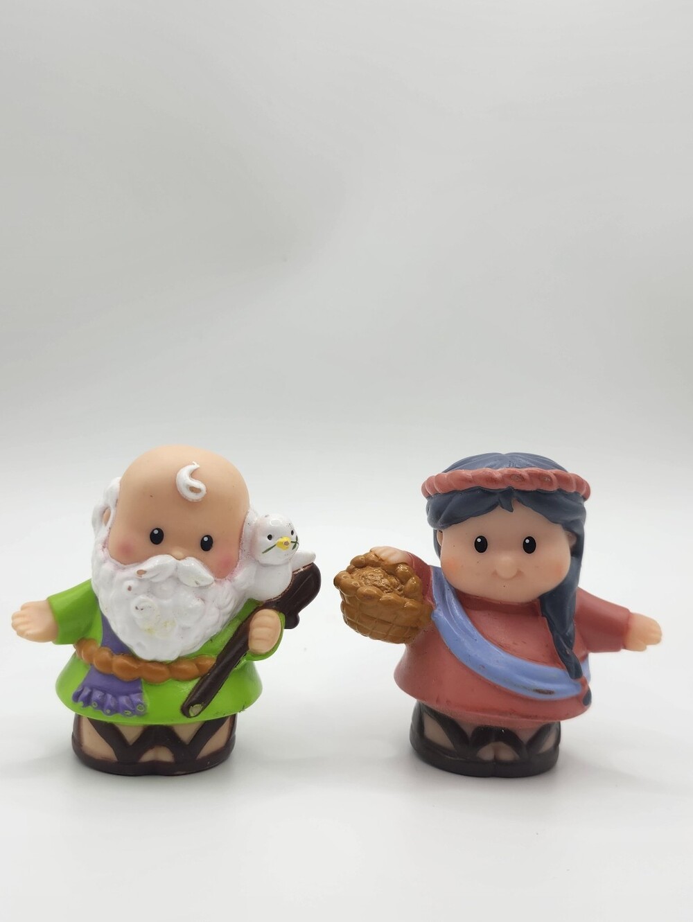 Fisher-Price Little People Vintage Noah's Ark Figure Set 2002 Noah And Noami